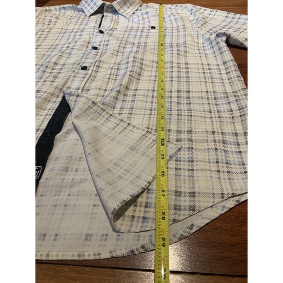 Nat Nast Men's Silk Shirt Plaid Size Large Short Sleeve American Fit FAST‎ SHIP - Picture 7 of 8